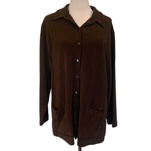 Chicos Design dark olive green cardigan